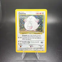 Chansey Holo 3/102 Holo Rare – English Base Set Pokemon TCG – HP/DMG - Image 1