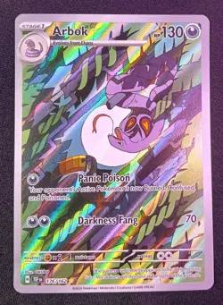 Pokemon TCG Arbok 176/162 Temporal Forces Illustration Rare Card NM Condition - Image 1