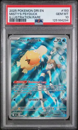 PSA 10 Misty's Psyduck 193/182 Pokemon Destined Rivals Illustration Rare - Image 1