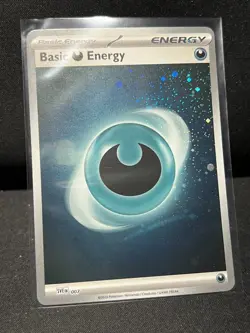Basic Darkness Energy 007 Cosmos Holo Pokemon 2023 Scarlet & Violet NM - Image 1