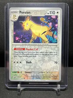 Persian 053/165 Reverse Holo Pokemon 2023 Scarlet Violet 151 NM English - Image 1