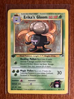 [LP+/NM] 2000 Pokemon Gym Heroes Erika's Gloom 1st Edition #45/132 Uncommon - Image 1