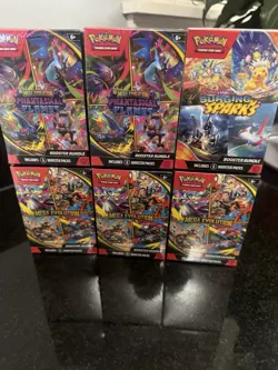 POKEMON TCG BOOSTER BUNDLE X6 MEGA EVOLUTIONS PHANTASMAL FLAMES SURGING SPARKS - Image 1