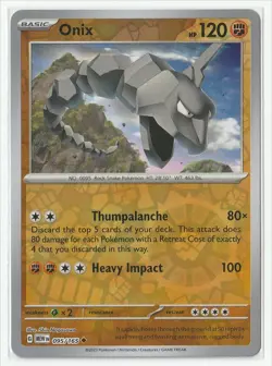 2023 Pokemon TCG NM Scarlet & Violet Onix Reverse Holo 151 #095/165 - Image 1
