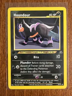 [NM] 2001 Pokemon Neo Discovery Houndour 1st Edition #39/75 Uncommon - Image 1