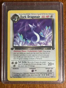 [LP+/NM] 2000 Pokemon Team Rocket Dark Dragonair 1st Edition #33/82 Uncommon - Image 1