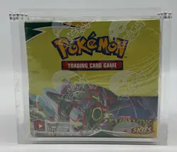 Pokemon TCG Sword & Shield Evolving Skies Booster Box Sealed w/ Acrylic Case - Image 1