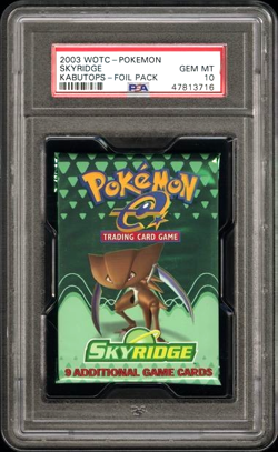 2003 WOTC-POKEMON SKYRIDGE FOIL PACK SKYRIDGE KABUTOPS-FOIL PACK PSA 10 - Image 1