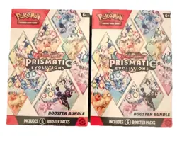 Pokemon TCG Scarlet & Violet Prismatic Evolutions Booster Bundle 2X Sealed New - Image 1