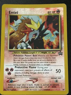 Entei 34 Pokemon TCG Black Star Promo Reverse Holo Movie Promo - Image 1