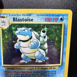 Pokemon TCG Blastoise Base Set Holo Rare 2/102 Wizards 1999 English LP - Image 2