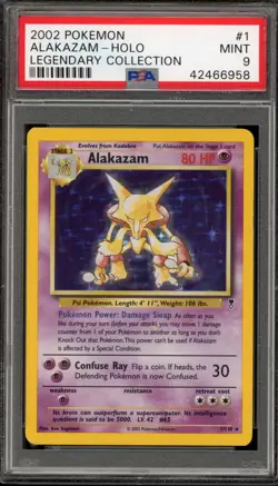 Pokemon Alakazam Legendary Coll. Reverse Holo Rare #1 PSA 9 Mint - Image 1