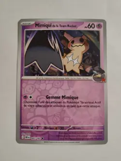 Carte Pokemon Mimiqui de la Team Rocket Reverse 087/182 Rivalite Destinees EV10 - Image 1