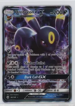 Umbreon GX Pokemon Sun & Moon Base #80 - Image 1