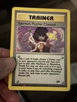 Pokemon TCG Sabrina's Psychic Control Trainer Gym Challenge Uncommon 121/132 Re… - Image 2