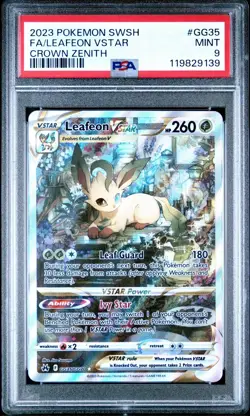 Pokemon Leafeon VSTAR Crown Zenith Full Art GG35/GG70 PSA 9 - Image 1