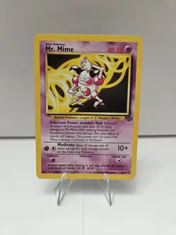 Pokemon TCG Mr. Mime 22/64 Jungle Set Unlimited Non-Holo Rare LP - Image 1
