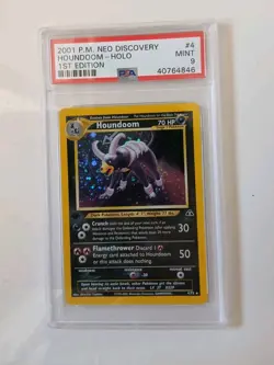 2001 Pokemon 1st Edition Neo Discovery HOUNDOOM Holo Rare #4/75 PSA 9 MINT - Image 5