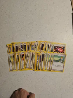 50 Pokemon Card Lot Supporters And Trainers, Mixed Sets, All Common Rarity - Image 1