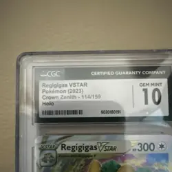 Regigigas VSTAR 114/159 Crown Zenith Ultra Rare Holo CGC 10 Pokemon Card - Image 2
