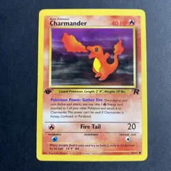 Charmander 50/82 2000 Team Rocket 1st Edition Pokemon Card TCG WOTC Vintage LP - Image 1