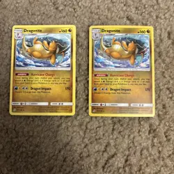 Dragonite Holo [151/236 Sm-Unified MindsPokemon TCG Rare Stage 2 English 2 CARDS - Image 1