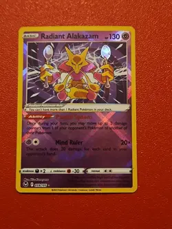 Radiant Alakazam 59/195 Rare Full Art Holo Pokemon Card 2022 - Image 1