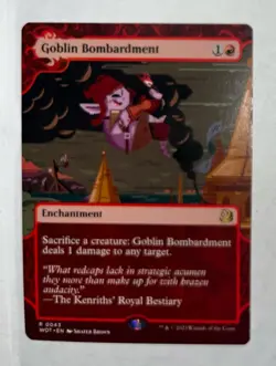 MTG 1x Goblin Bombardment # 43 Wilds of Eldraine Enchanting Tales Magic x1 NM - Image 1