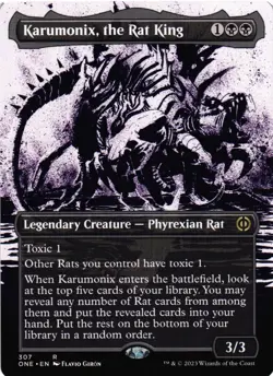 MTG TCG - Karumonix, the Rat King (Showcase) 307 Phyrexia: All Will Be One - NM - Image 1