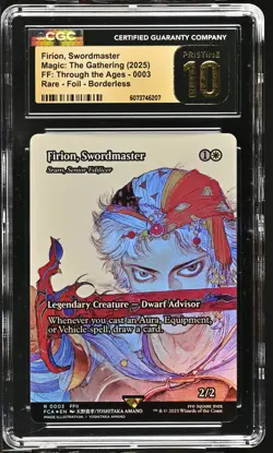 SRAM, SENIOR EDIFICER Final Fantasy Firion, Swordmaster Foil CGC Pristine 10 MTG - Image 1
