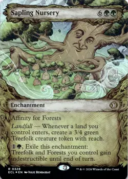 Sapling Nursery FOIL SHOWCASE Lorwyn Eclipsed Magic MTG NM - Image 1