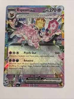 Espeon ex 034/131 Sv: Prismatic Evolutions Holo Pokemon TCG Nan Pack Fresh - Image 1