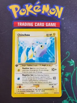 Chinchou 1st Edition 42/64 Common Neo Revelation Pokemon Vintage WOTC MP - Image 1