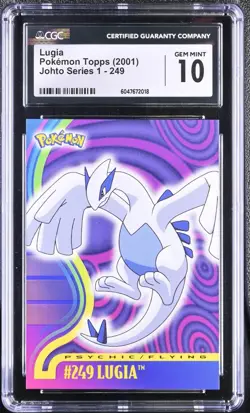 POP 2 HOLY GRAIL! CGC 10 2001 Topps Pokemon Lugia Johto Series 1 #249 No PSA 10s - Image 1