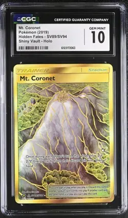 Pokemon Mt. Coronet 2019 Hidden Fates SV89/SV94 Shiny Vault Holo CGC 10 - Image 1