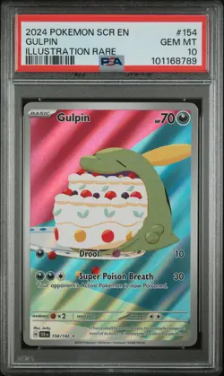 Gulpin 154/142 Illustration Rare Scr En-stellar Crown Pokemon PSA 10 - Image 1