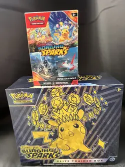 Pokemon TCG Scarlet & Violet Surging Sparks ETB +Booster Bundle - Image 1