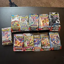 Lot of 75x Mixed Pokemon Packs from booster bundles Pokemon RESEALED RD!! - Image 1