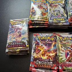 Lot of 75x Mixed Pokemon Packs from booster bundles Pokemon RESEALED RD!! - Image 2