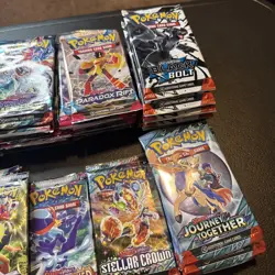 Lot of 75x Mixed Pokemon Packs from booster bundles Pokemon RESEALED RD!! - Image 4