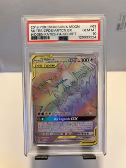 Pokemon Moltres & Zapdos & Articuno GX PSA 10 #69/68 (Hidden Fates) Secret Rare… - Image 1