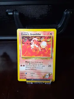 Pokemon TCG Blaine's Growlithe Gym Heroes 62/132 Regular Unlimited Common LP - Image 1