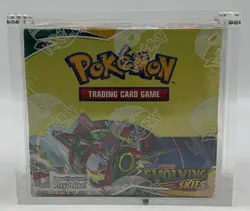 Pokemon TCG Sword & Shield Evolving Skies Booster Box Sealed w/ Acrylic Case - Image 1