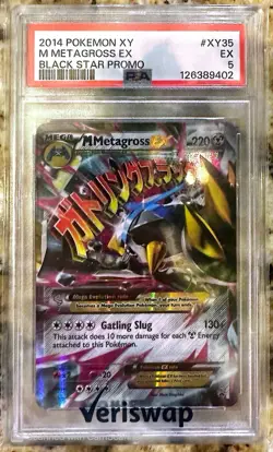 Pokemon M Metagross EX Shiny XY35 Promo PSA 5 LOW POP - Image 1