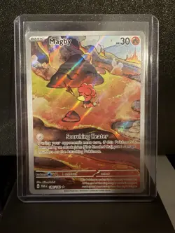 🔥Pokemon TCG Magby 186/182 Paradox Rift Illustration Rare Card NM/M Condition🔥 - Image 1