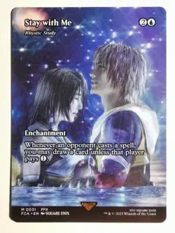 Stay With Me/Rhystic Study Final Fantasy Borderless: Mtg Card NM - Image 1