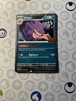 Pokemon TCG Gengar Trick or Trade Halloween Cosmo Holo Rare Card 057/091 - Image 1