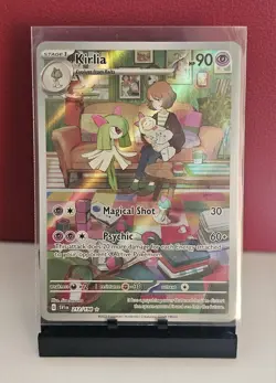 Pokemon TCG Kirlia Scarlet & Violet Base Set Holo Illustration Rare Card 212/198 - Image 1