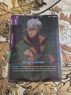 Gundam Card Game Orga's Order Common Steel Requiem GD03-117 Alt Art - Image 1