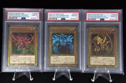 2015 Yu-Gi-Oh! Millennium Box God Cards PSA 10 MB01-JPS01 MB01-JPS02 MB01-JPS03 - Image 1